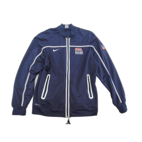 Nike Dream Team USA Basketball National Team Jacket Mens Large Dri-Fit Blue - Picture 2 of 7